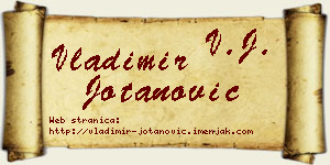 Vladimir Jotanović vizit kartica